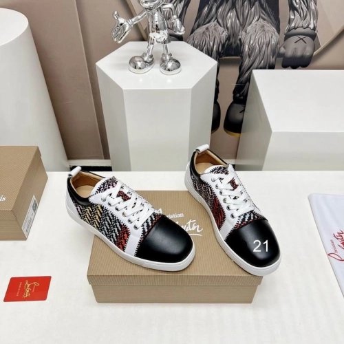 Cheap Christian Louboutin Louis Junior Orlato Flat Sneakers Nappa Raphia Bistrot Multicolor Sale Online