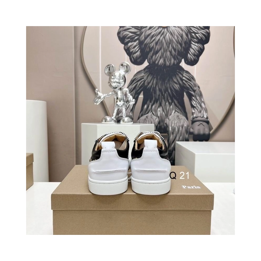 Cheap Christian Louboutin Louis Junior Orlato Flat Sneakers Nappa Raphia Bistrot Multicolor Sale Online