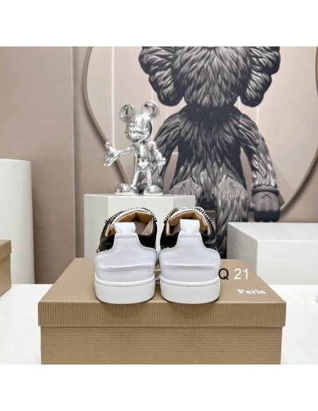 Cheap Christian Louboutin Louis Junior Orlato Flat Sneakers Nappa Raphia Bistrot Multicolor Sale Online