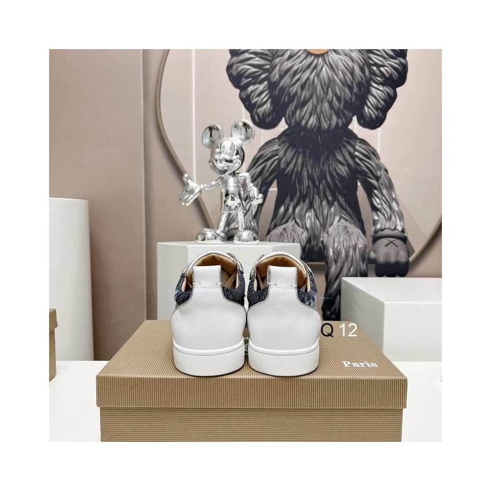 Fake Christian Louboutin Louis Junior Spikes Orlato Sneakers Leather Multicolor