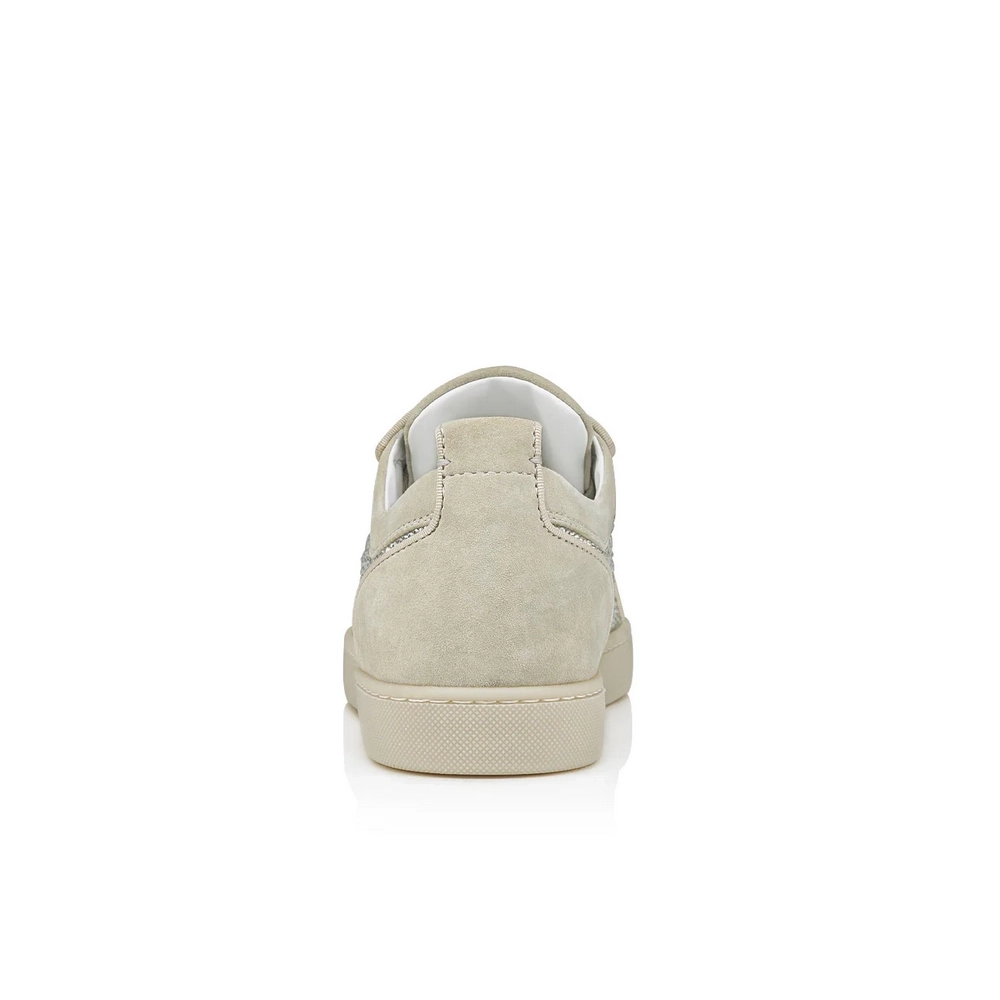 Cheap Christian Louboutin Louis Junior Strass Sneakers Calf Leather Beige Sale Online