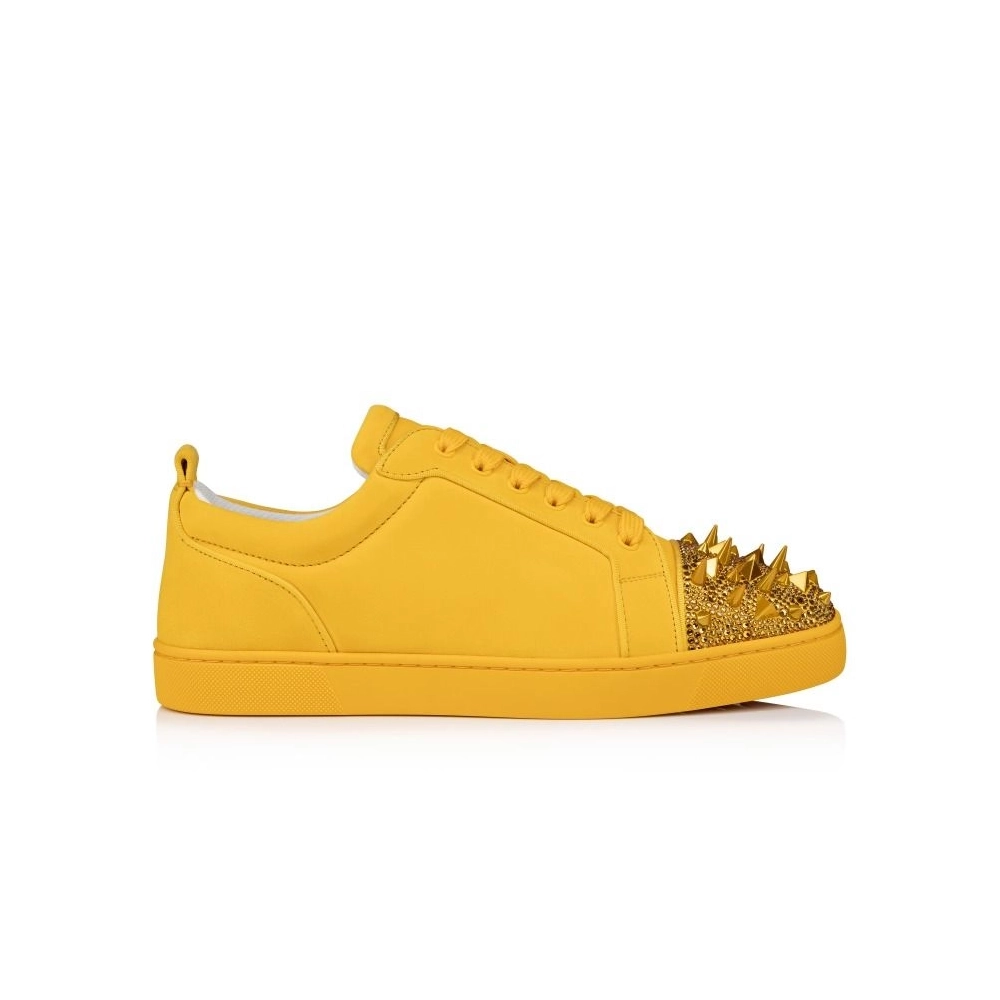 Knockoff Christian Louboutin Louis Junior P Pik Pik Strass Sneakers Suede And Strass Pollen