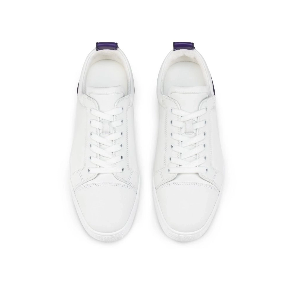 Replica Christian Louboutin Fun Louis Junior Sneakers Smooth Calf Leather White Purple