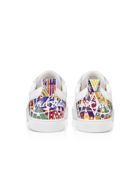 Fake Christian Louboutin Fun Louis Junior Sneakers Calf Leather And Rubber White