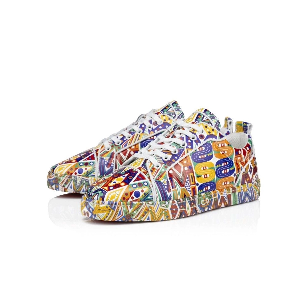 Fake Christian Louboutin Fun Louis Junior Sneakers Wamims Printed Calf Multicolor
