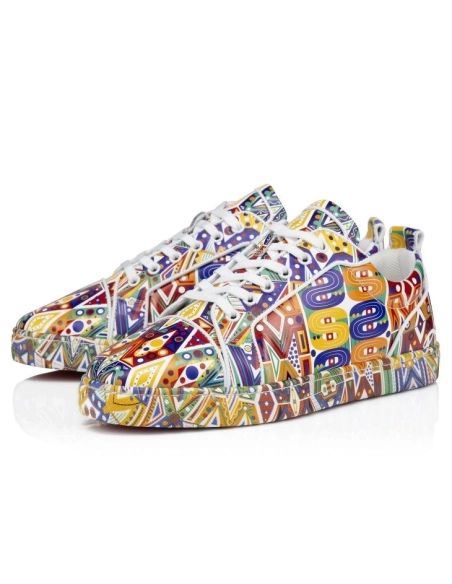 Fake Christian Louboutin Fun Louis Junior Sneakers Wamims Printed Calf Multicolor