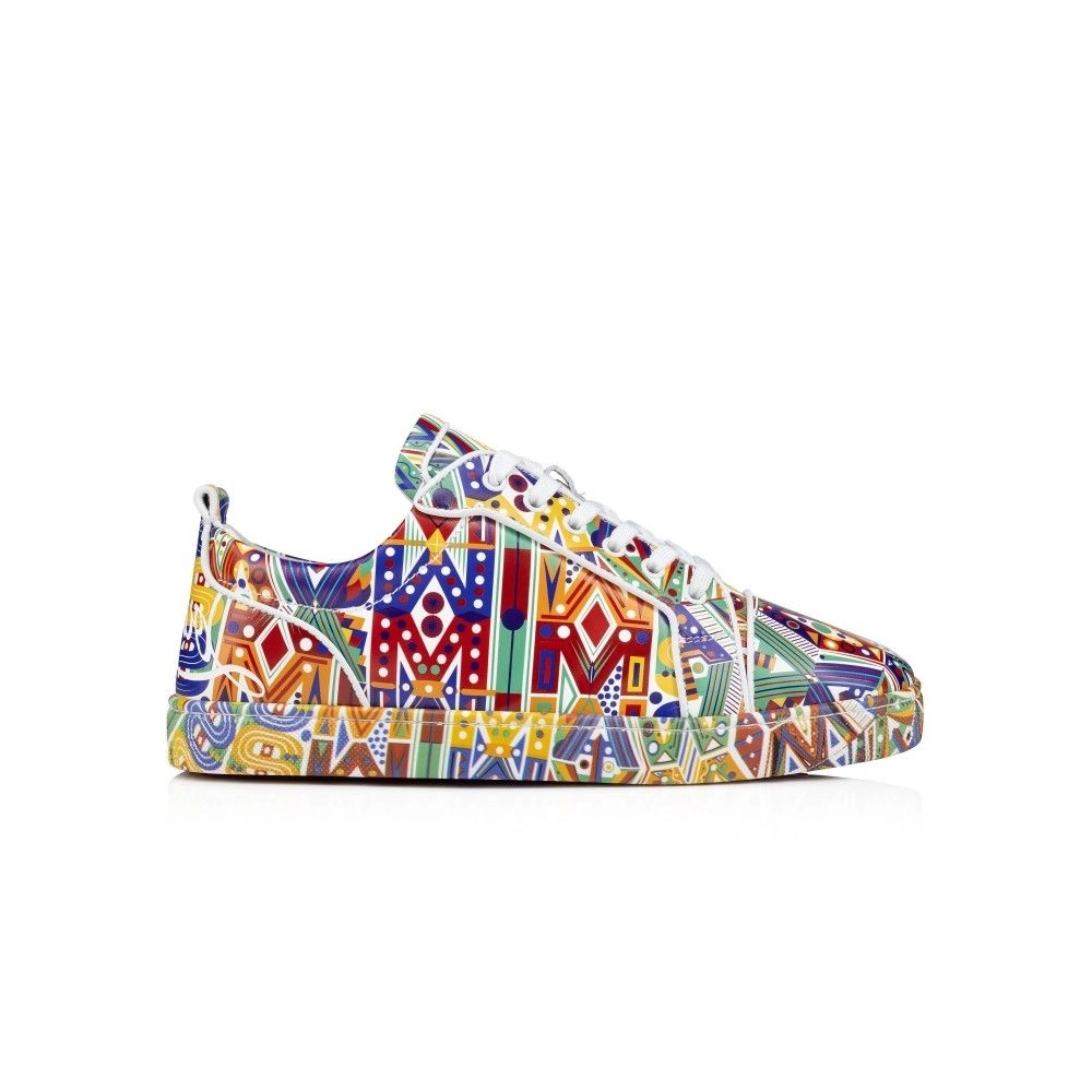 Fake Christian Louboutin Fun Louis Junior Sneakers Wamims Printed Calf Multicolor