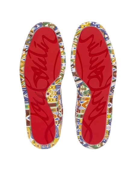 Fake Christian Louboutin Fun Louis Junior Sneakers Wamims Printed Calf Multicolor