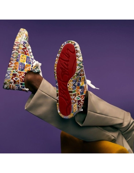 Fake Christian Louboutin Fun Louis Junior Sneakers Wamims Printed Calf Multicolor