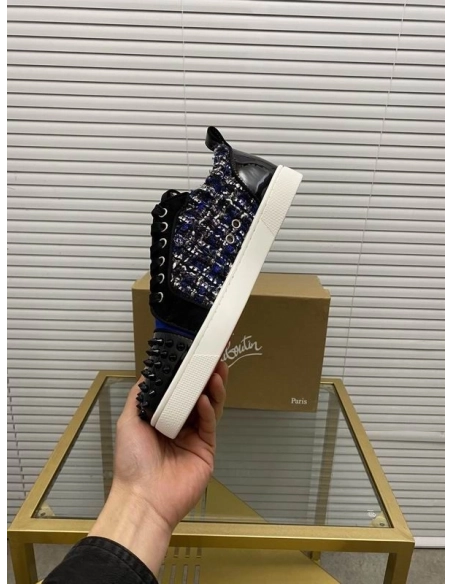 Knockoff Christian Louboutin Louis Junior Spikes Orlato Flat, Fake Christian Louboutin Shoes