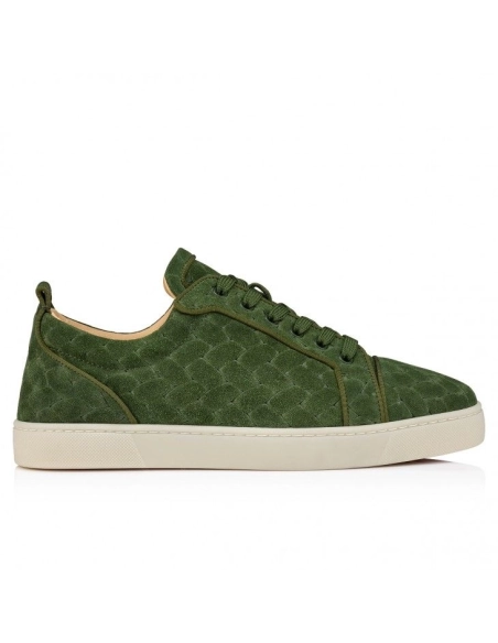 Christian Louboutin Louis Junior Sneakers Braided Leather Vertlaine Outlet Sale, Cheap CL Shoes Store