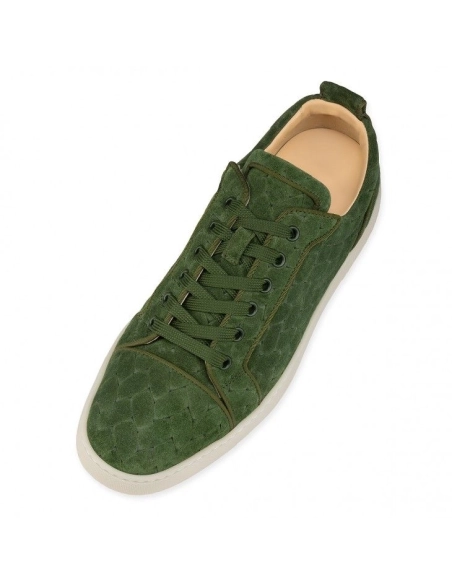 Christian Louboutin Louis Junior Sneakers Braided Leather Vertlaine Outlet Sale, Cheap CL Shoes Store