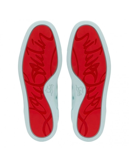 Fake Christian Louboutin Louis Junior Spikes Sneakers Suede And Spikes Iceberg,  Replica Christian Louboutin Shoes