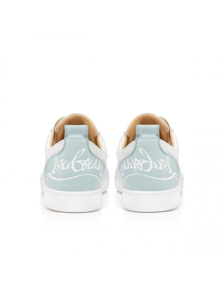 Replica Christian Louboutin Fun Louis Junior Sneakers Men Calf Leather White, Fake CL Shoes
