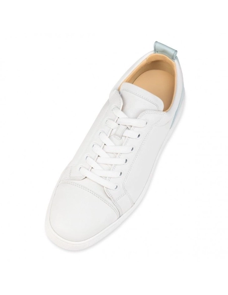 Replica Christian Louboutin Fun Louis Junior Sneakers Men Calf Leather White, Fake CL Shoes