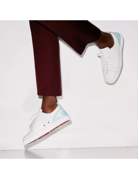 Replica Christian Louboutin Fun Louis Junior Sneakers Men Calf Leather White, Fake CL Shoes