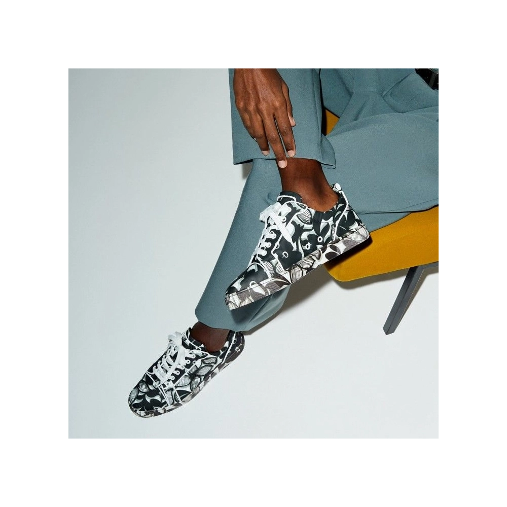 Fake Christian Louboutin Louis Junior Orlato Sneakers Petunia Printed Black, Replica Christian Louboutin Shoes