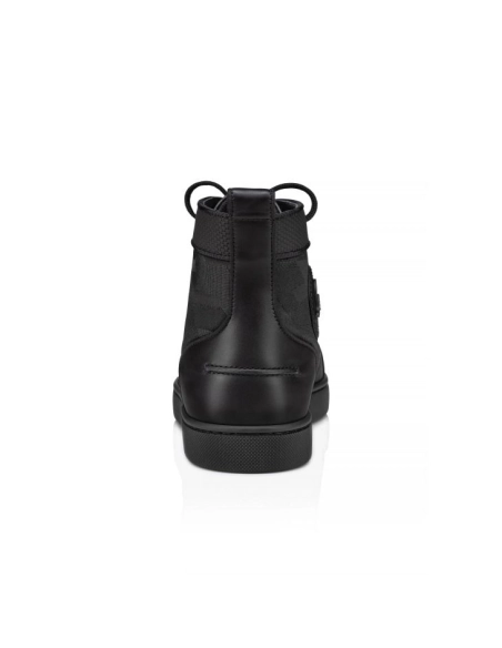 Cheap Christian Louboutin Louis Sneakers Calf Leather And Jacquard Black on Sale