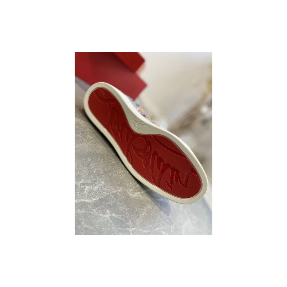 Christian Louboutin Louis Orlato High-top Sneakers Leather Graffiti Imagery Multicolor Outlet Online