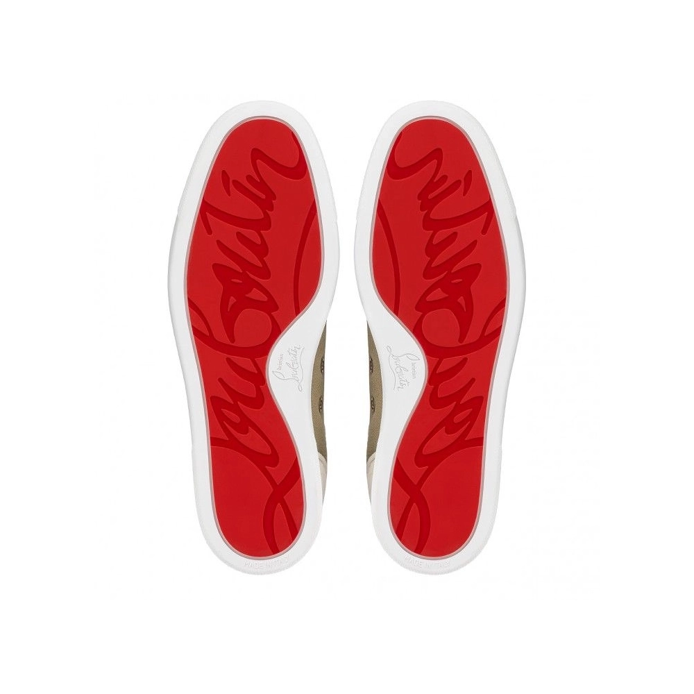 Knockoff Christian Louboutin Fun Louis High-Top Sneakers Calf Leather And Olona Canva Multicolor