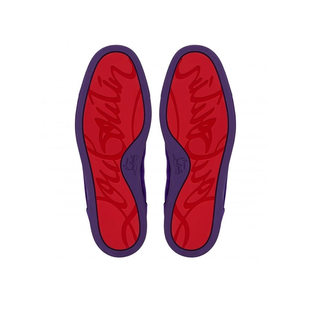 Discount Christian Louboutin Louis Orlato High-Top Sneakers Veau Velours Jacaranda Outlet, Cheap CL Shoes for Sale