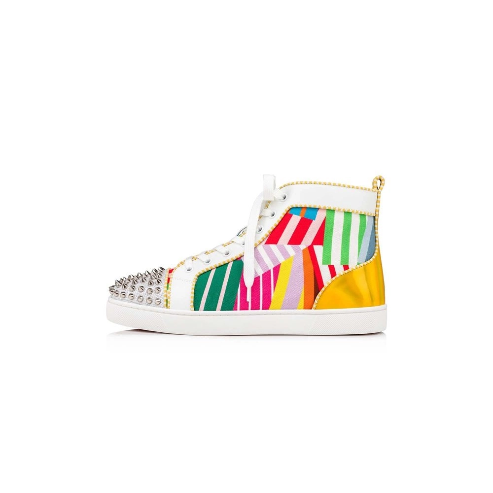 Christian Louboutin Lou Spikes Version Multi Cotton