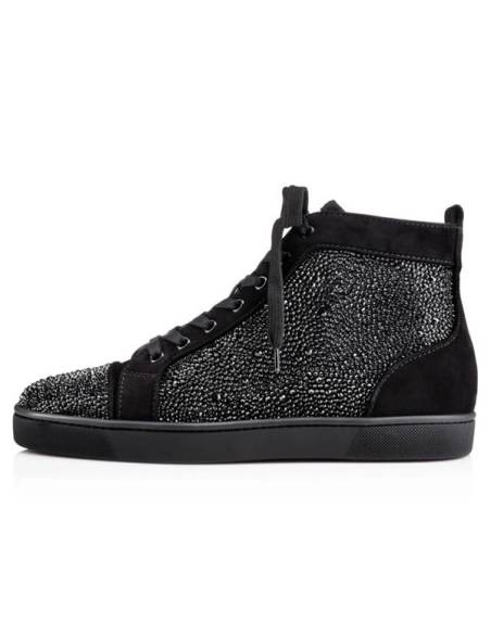 cheap Christian Louboutin Louis Black Strass sale