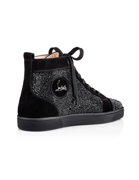 cheap Christian Louboutin Louis Black Strass sale