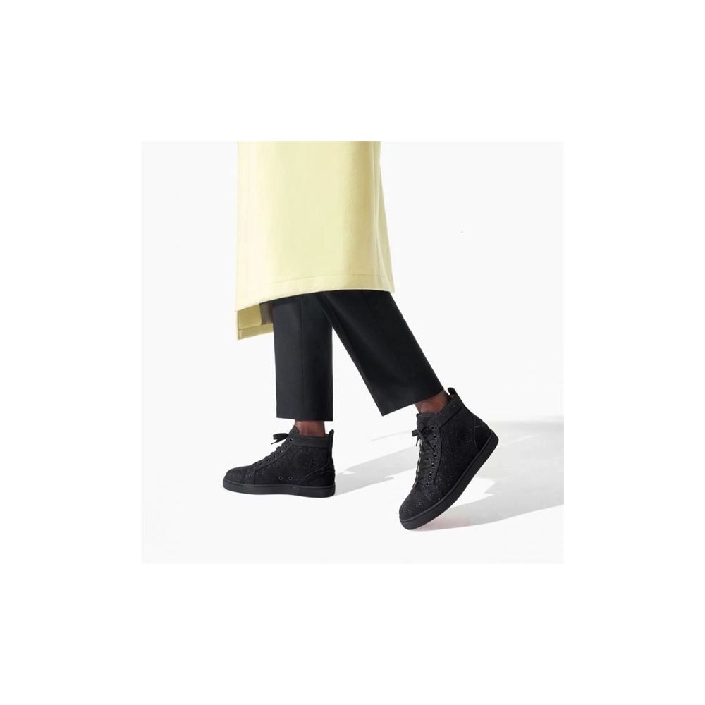 cheap Christian Louboutin Fun Louis Black Shoe sale