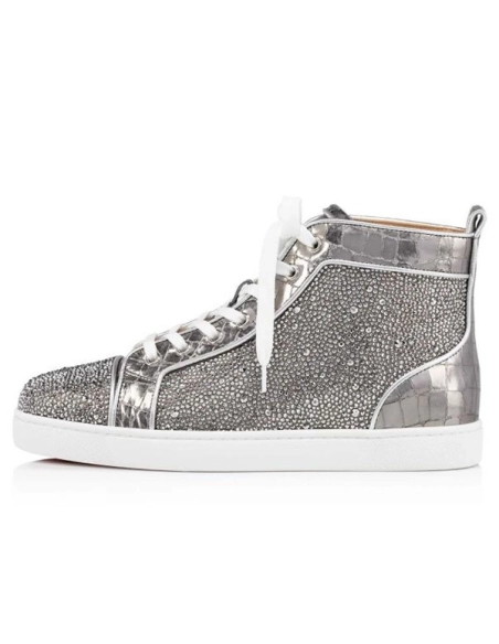 cheap Christian Louboutin Louis Silver/cry Lt Chrome Strass sale