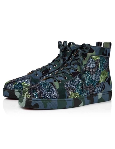 cheap Christian Louboutin Louis Orlato Strass Mix Camouloubi/multi Veau Velours sale
