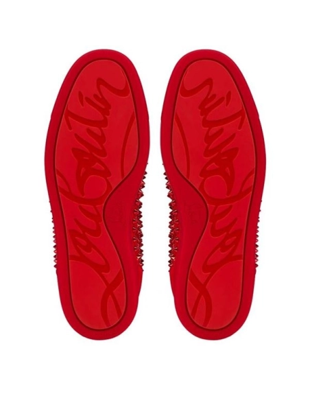 cheap Christian Louboutin Louis Orlato Red Loubi/loubi Metal Veau Velours sale