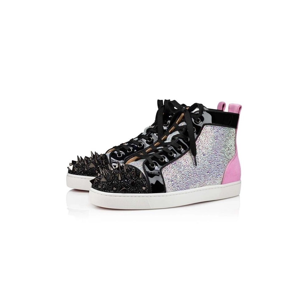 cheap Christian Louboutin Louis Strass P Pik Pik Version Multi Suede Leather sale