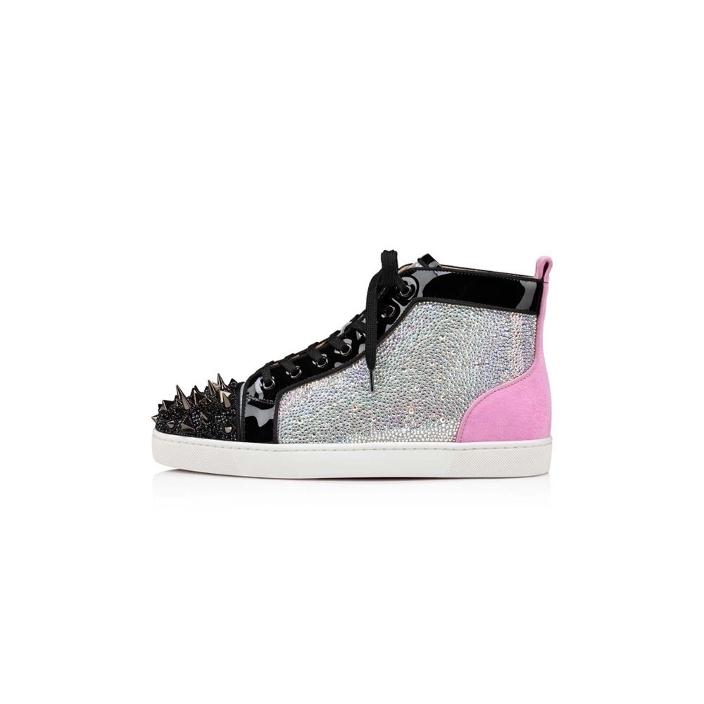 cheap Christian Louboutin Louis Strass P Pik Pik Version Multi Suede Leather sale