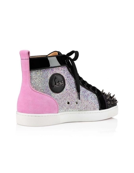 cheap Christian Louboutin Louis Strass P Pik Pik Version Multi Suede Leather sale