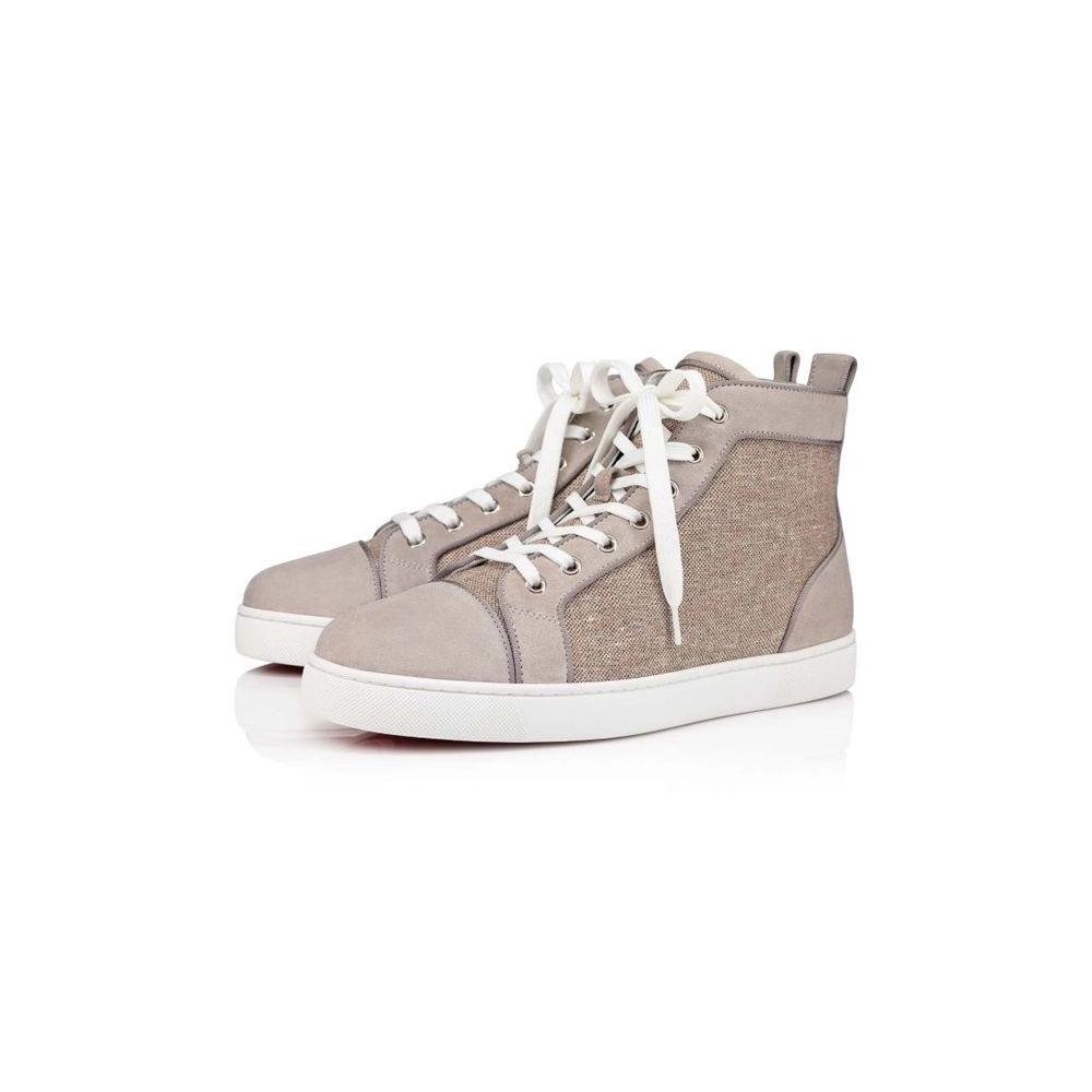 cheap Christian Louboutin Louis Sasso/beige Suede Leather sale