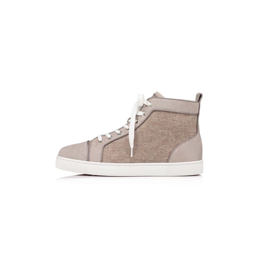 cheap Christian Louboutin Louis Sasso/beige Suede Leather sale