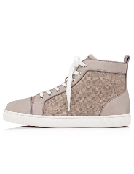 cheap Christian Louboutin Louis Sasso/beige Suede Leather sale