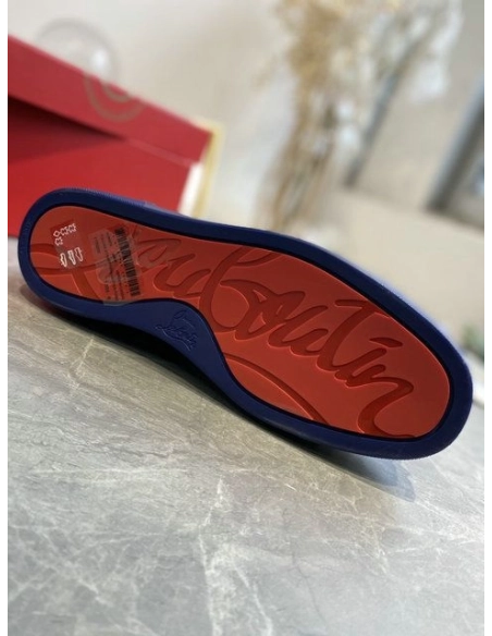 Replica Christian Louboutin Lou Spikes High-top Sneakers Suede Brown, Fake CL Shoes