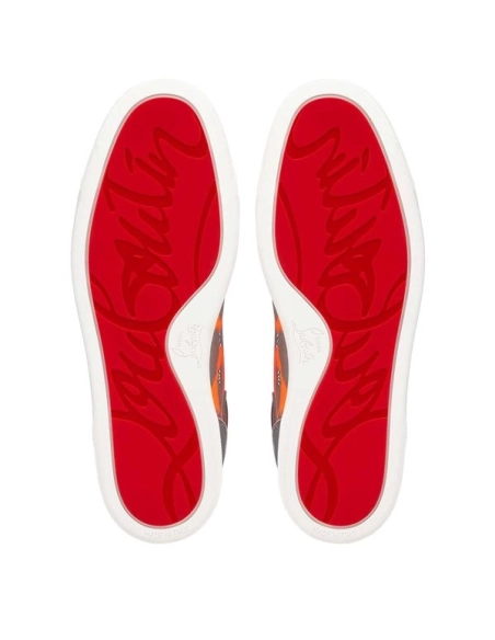 Christian Louboutin Lou Spikes Orange Version Multi Calf