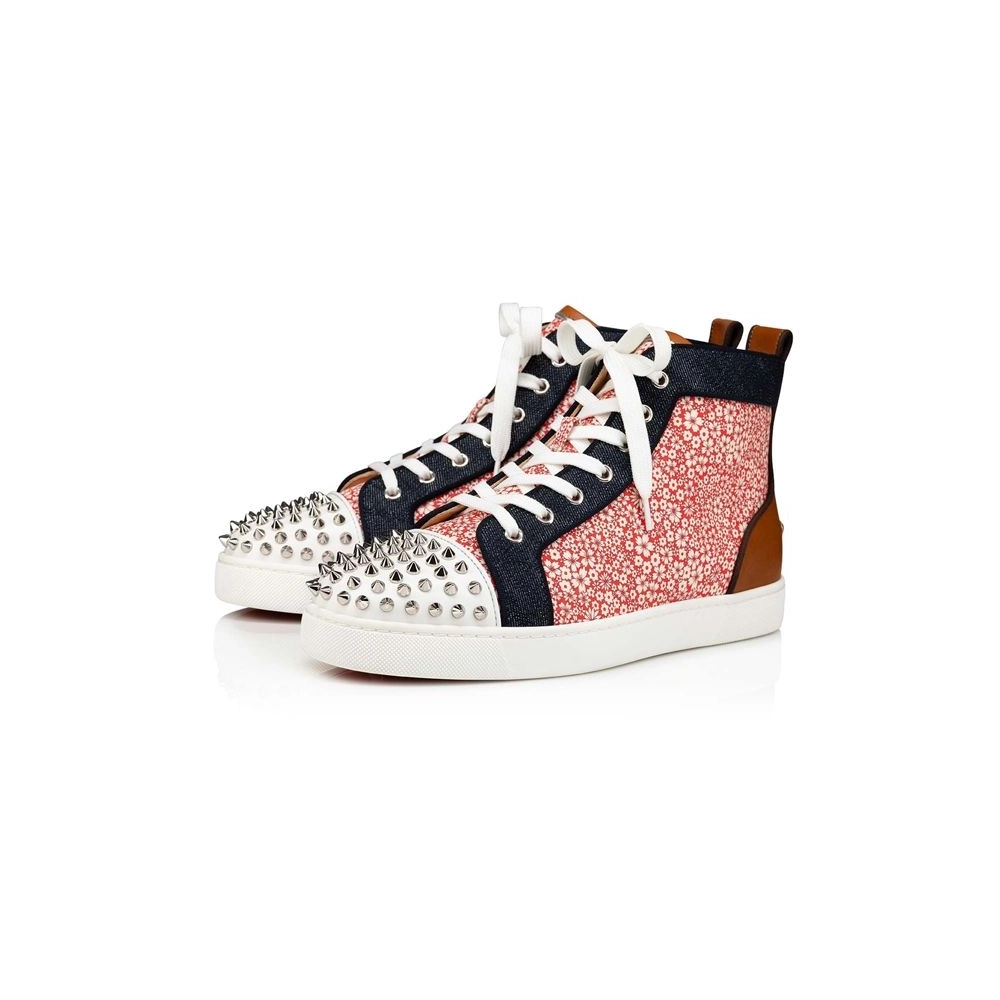 Christian Louboutin Lou Spikes Version Multi Calf