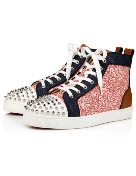 Christian Louboutin Lou Spikes Version Multi Calf
