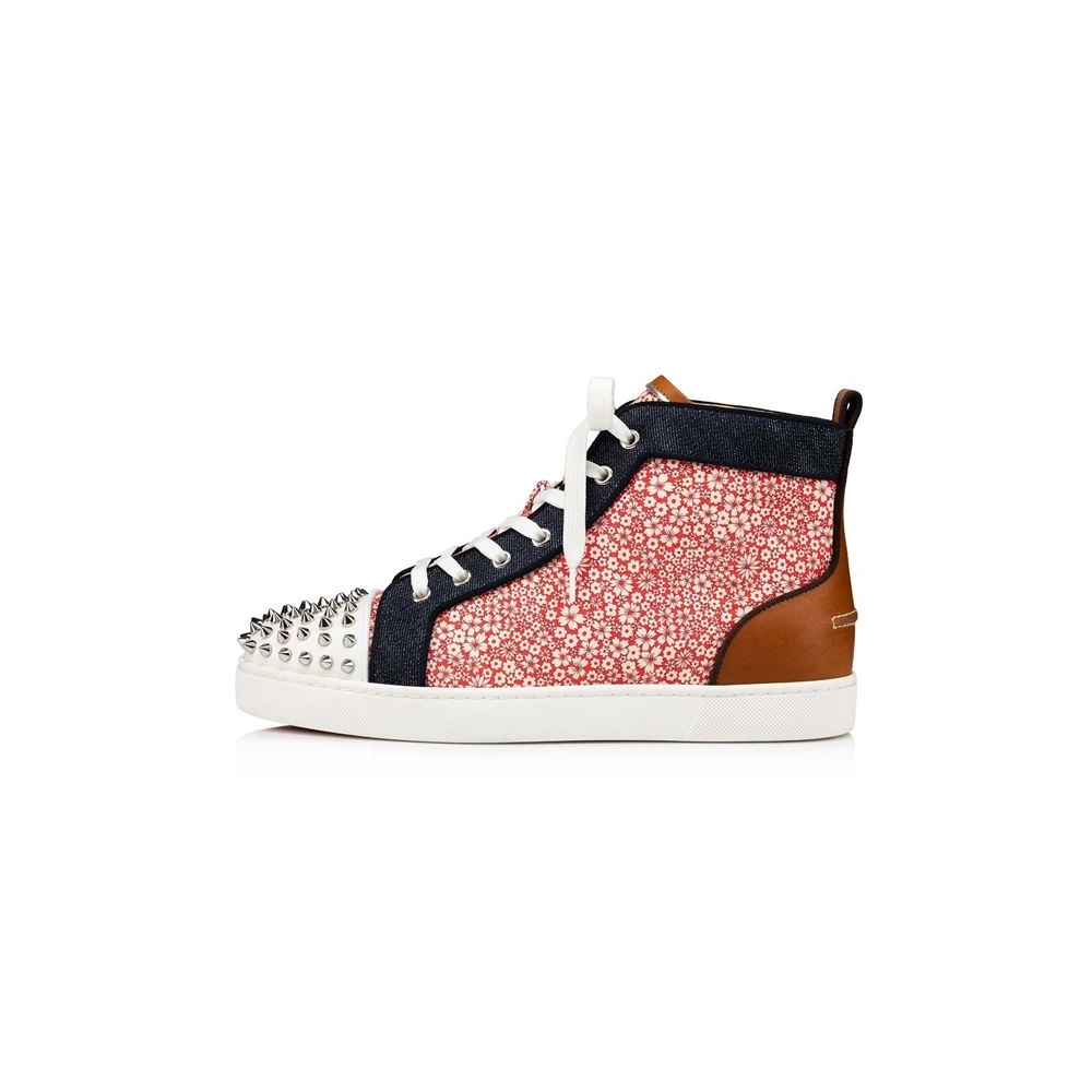 Christian Louboutin Lou Spikes Version Multi Calf