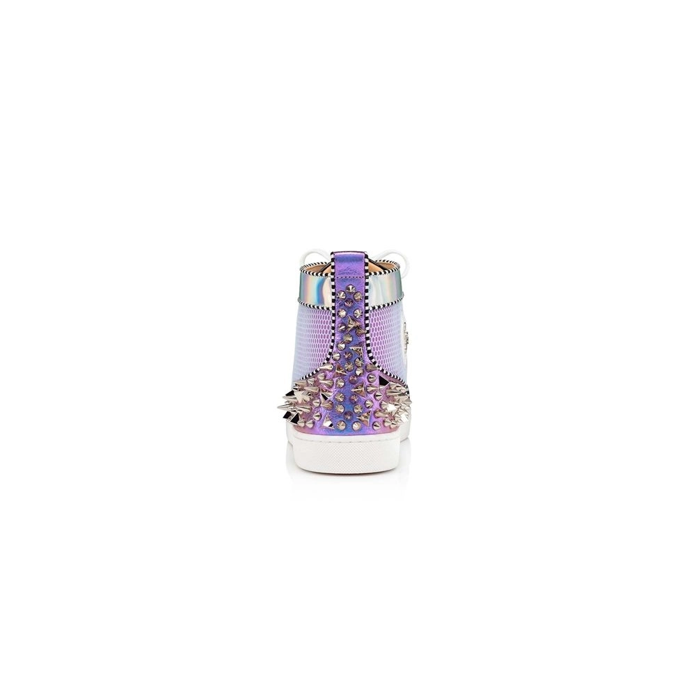 Christian Louboutin Lou Spikes Version Lilac Smoke Nylon