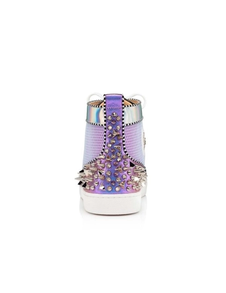 Christian Louboutin Lou Spikes Version Lilac Smoke Nylon