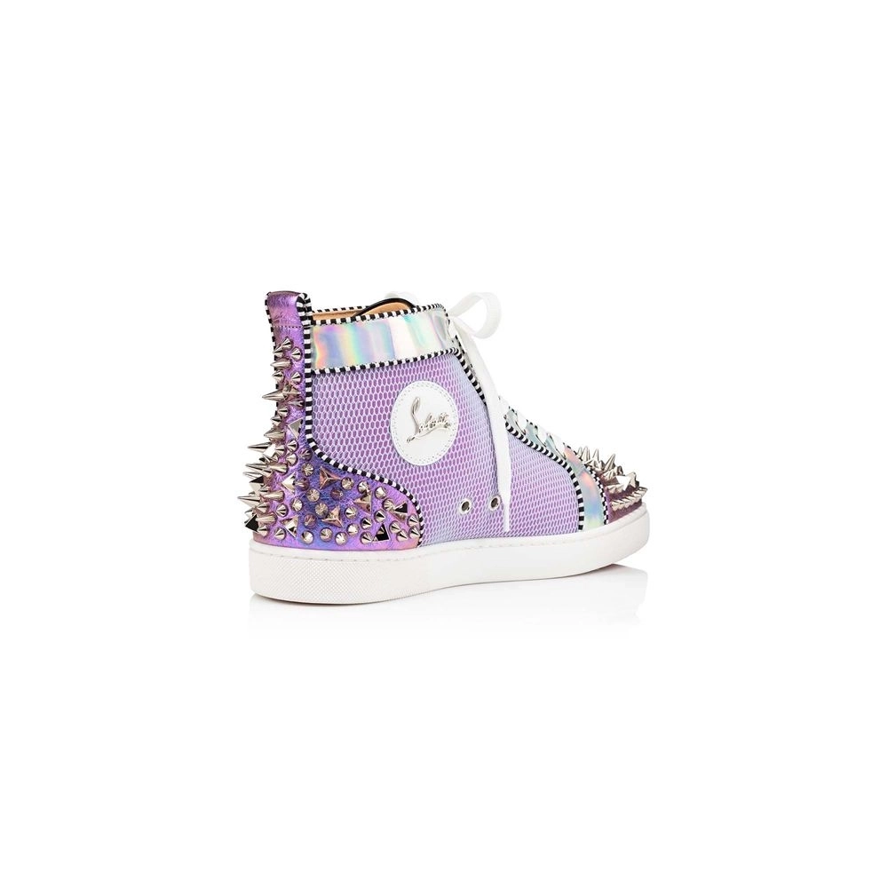 Christian Louboutin Lou Spikes Version Lilac Smoke Nylon