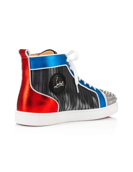 cheap Christian Louboutin Lou Spikes Orlaato Version Multi Fabric sale
