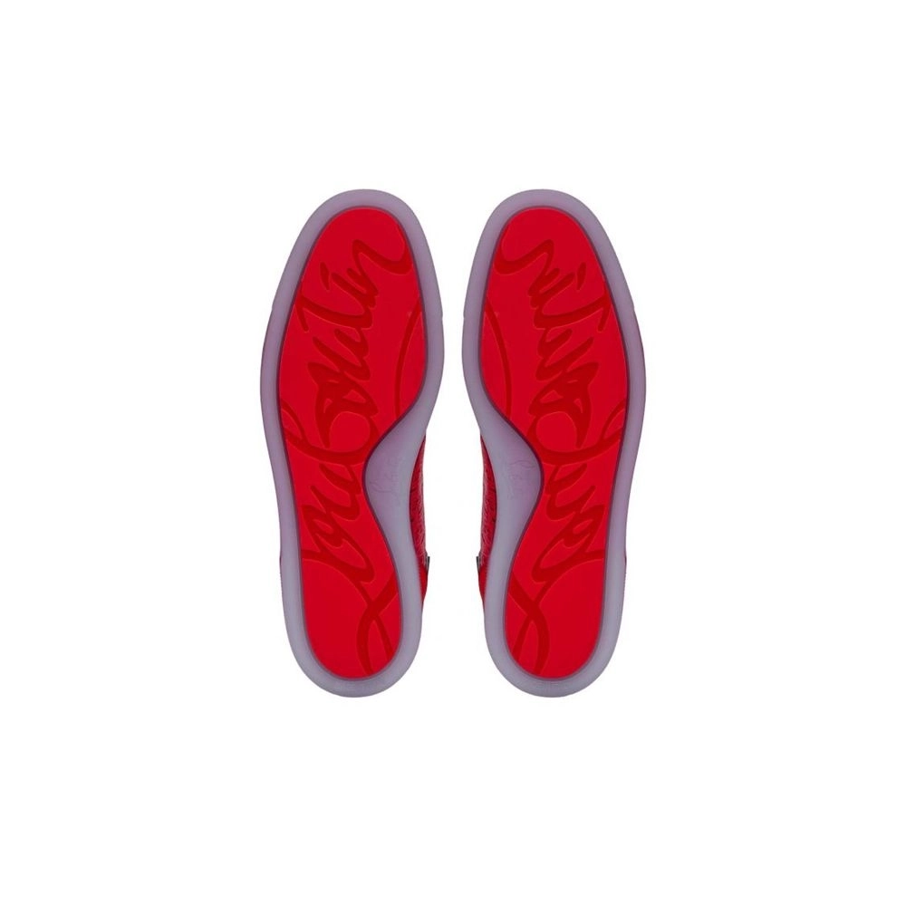 cheap Christian Louboutin Lou Spikes Orlaato Black/loubi Polyester sale