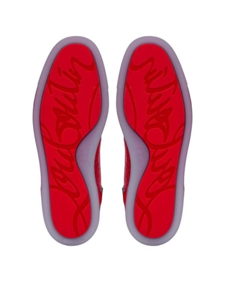 cheap Christian Louboutin Lou Spikes Orlaato Black/loubi Polyester sale