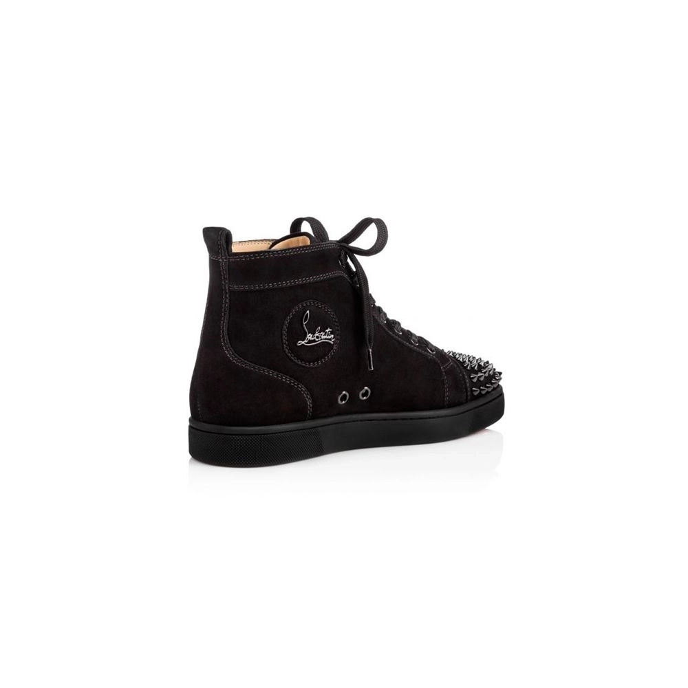 cheap Christian Louboutin Lou Spikes Black/black/bk Suede sale